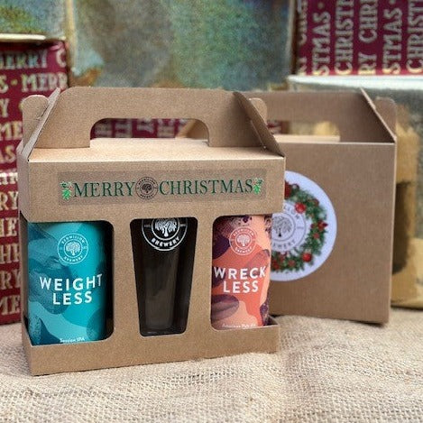 Xmas 2 Can & Glass Gift Box